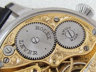 Rolex Lever Antique Swiss UNIQUE FANTASTIC Art Deco Men ' s Watch SERVICED 10