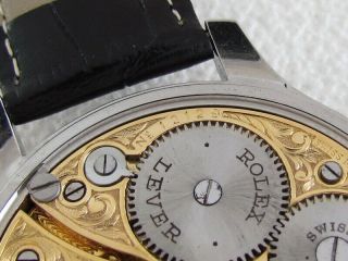 Rolex Lever Antique Swiss UNIQUE FANTASTIC Art Deco Men ' s Watch SERVICED 11