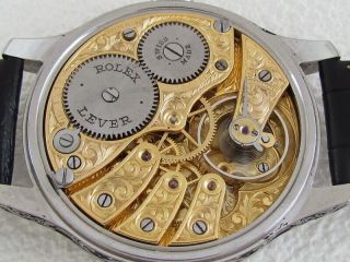 Rolex Lever Antique Swiss UNIQUE FANTASTIC Art Deco Men ' s Watch SERVICED 9