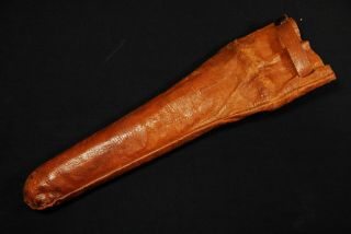Leather Cover Tsuka Handle Gunto Hilt Ww2 Japanese Army Sword Brown 31 X 10.  5 Cm