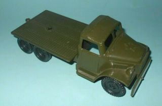 1950 - 60s Marx Army Training Center Play Set Hard Plastic Flat Bed Truck