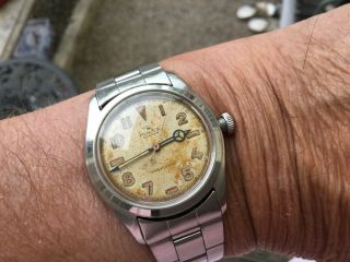 Vintage Rolex Oyster Mans Bracelet Watch Ref 4499 California Dial 2