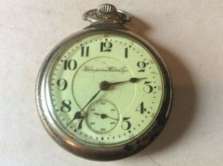 1909 Hampden Pocket Watch 17 Jewel Grade 68 Model 3 Not