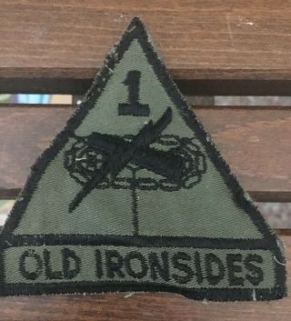 Authentic Vintage Military Patch U S Army 1st Armored Division Old Ironsides