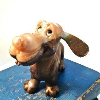 Vintage Russ Berrie RDF Oily Jiggler Doggy Dog/ Gold Brown / 1968 / No Tail Lip 3