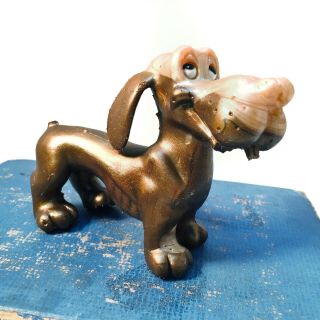 Vintage Russ Berrie RDF Oily Jiggler Doggy Dog/ Gold Brown / 1968 / No Tail Lip 5