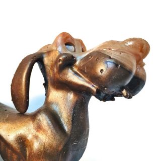 Vintage Russ Berrie RDF Oily Jiggler Doggy Dog/ Gold Brown / 1968 / No Tail Lip 8