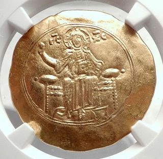 John Ii Comnenus 1118ad Ancient Gold Byzantine Coin Jesus Christ Mary Ngc I73333