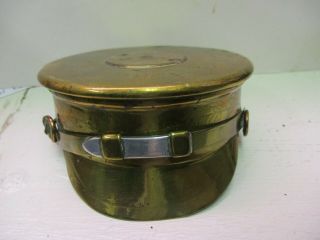 Trench Art Visor Hat With Chinstrap Made From 1916 British Artillery Brass