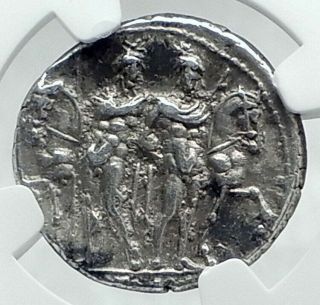 Roman Republic Trojan Troy Hero Family Ancient Silver Coin Gemini Ngc I78635