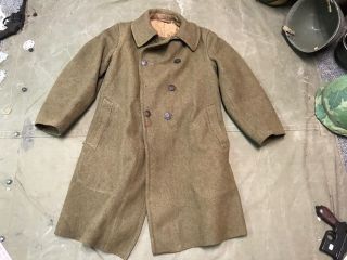 27a Wwi Us M1917 Named Winter Wool Overcoat Greatcoat - Size 40r Medium