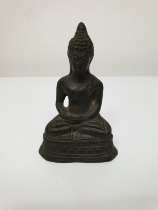 Antique Bronze Buddha 19th Century / Earlier ? Asian Laos/ Thailand