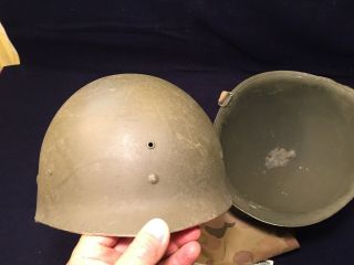 US WW2 M1 Helmet Swivel Bale rear Seam M1 helmet shell /COGEB liner 3