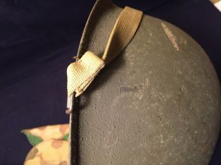 US WW2 M1 Helmet Swivel Bale rear Seam M1 helmet shell /COGEB liner 7