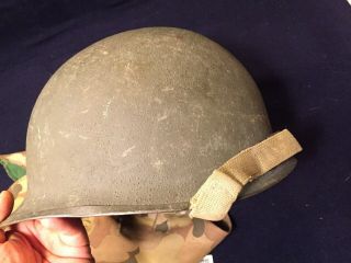 US WW2 M1 Helmet Swivel Bale rear Seam M1 helmet shell /COGEB liner 8