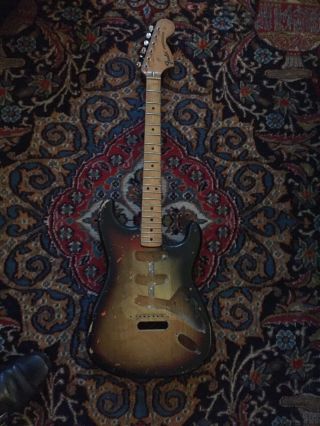 Vintage 1974 75 Fender Stratocaster Strat Body & Neck Mojo Project