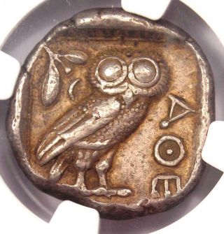Ancient Athens Greece Athena Owl Tetradrachm Coin (440 - 404 Bc) - Ngc Choice Vf