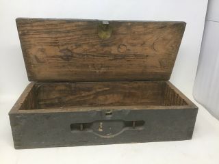 Vintage Ww1 Era Wood Ammo Box For U.  S.  M1909 Benet - Mercie Lmg Us Army Repainted