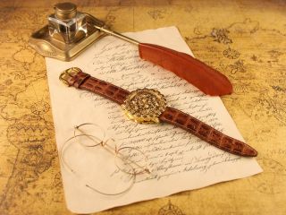 PATEK PHILIPPE Men ' s Wrist Watch Gold Skeleton Vintage Mens Wristwatch Swiss 2