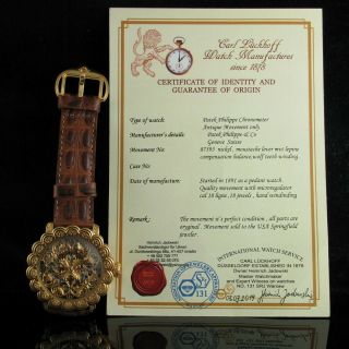 PATEK PHILIPPE Men ' s Wrist Watch Gold Skeleton Vintage Mens Wristwatch Swiss 3
