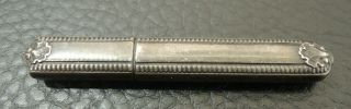 Victorian Sterling Silver Sewing Pin Needle Case Toothpick Holder