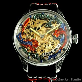 Beguelin Vintage Mens Wrist Watch Mechanical Skeleton Men 