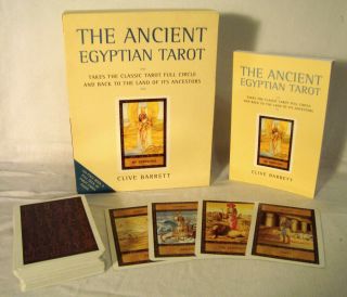 The Ancient Egyptian Tarot - Clive Barrett Book & Deck Rare Oop Collector