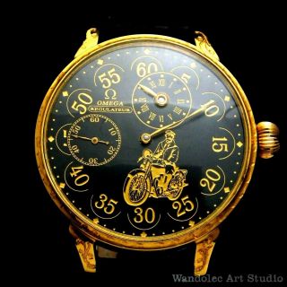 OMEGA Vintage Men ' s Wrist Watch Gold Regulateur Half Skeleton Mens Wristwatches 3