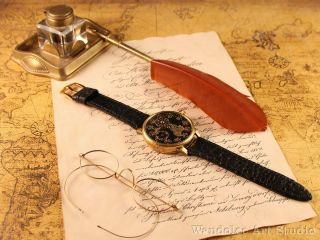 OMEGA Vintage Men ' s Wrist Watch Gold Regulateur Half Skeleton Mens Wristwatches 4