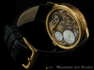 OMEGA Vintage Men ' s Wrist Watch Gold Regulateur Half Skeleton Mens Wristwatches 5