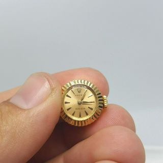 Vintage Rolex Chameleon 14k Gold Watch With 9 Straps