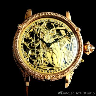 LONGINES Vintage Men ' s Wrist Watch Gold Skeleton Mechanical Best Mens Wristwatch 3