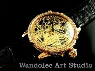 LONGINES Vintage Men ' s Wrist Watch Gold Skeleton Mechanical Best Mens Wristwatch 8
