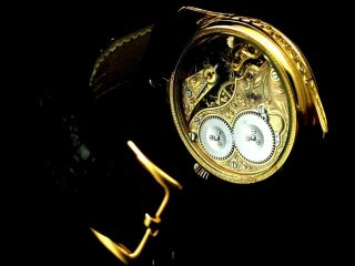 IWC Schaffhausen Vintage Men ' s Wrist Watch Gold Skeleton Mens Wristwatch Swiss 5
