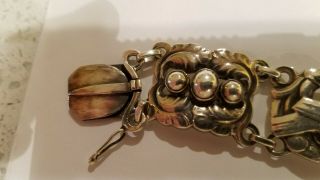Vintage appears to be unsigned Georg Jensen dove Sterling Silver bracelet 14 6