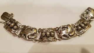Vintage appears to be unsigned Georg Jensen dove Sterling Silver bracelet 14 9