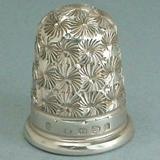 Antique English Sterling Silver Thimble By Charles Horner Hallmarked 1898