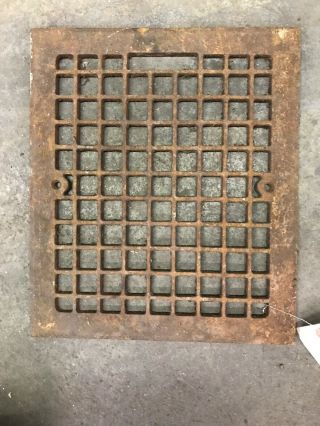 Antique Cast Iron Heat Grate Floor Vent Heat Register 12 " X14” W/ 10”x12” Opening