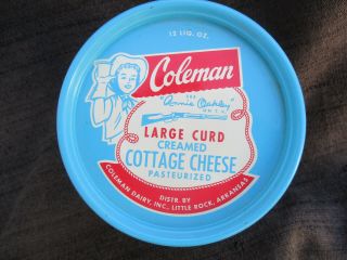 Vintage 1950s Annie Oakley Cottage Cheese Carton Coleman Dairy Little Rock,  Ar.