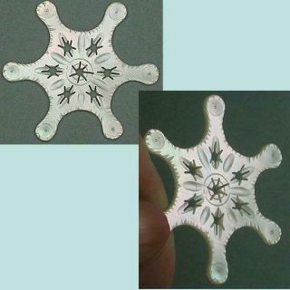 Antique Mother Of Pearl Palais Royal Snowflake Thread Winder Circa 1820
