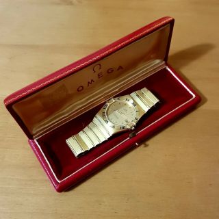 1984 Omega Constellation Quartz Vintage Solid 18ct Gold Watch 398.  0872