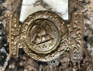 Antique Us Military Buckle,  Cast Brass,  Navy?