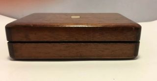 Antique Mahogany Wood Pocket Watch Case Inlay MOP 7