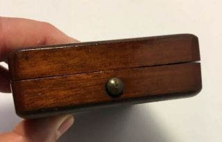 Antique Mahogany Wood Pocket Watch Case Inlay MOP 8
