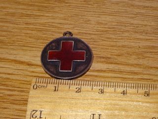 Russia/ Japan War 1904 - 1905 Silver Medal/ Enamel Red Cross.  Rare.  Read