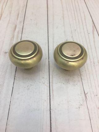 Vintage Set Of Two Ornate Solid Brass Door Knobs.  2.  25