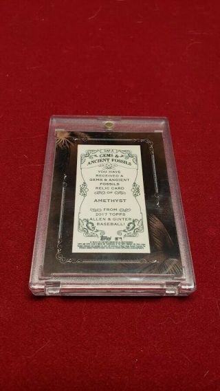 2017 Topps Allen Ginter Gems & Ancient Fossils Amethyst GAF - A 10/25 RARE 2