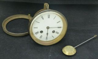 Antique 19th Century French 4.  25 Inch Japy Freres Clock Movement / Pendulum