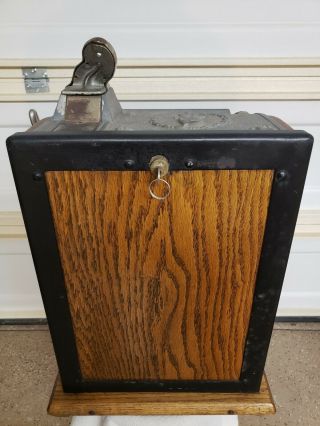 Antique Mills Owl Operators Bell 25 Cent Slot Machine Vintage Quarter 4