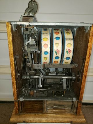 Antique Mills Owl Operators Bell 25 Cent Slot Machine Vintage Quarter 6